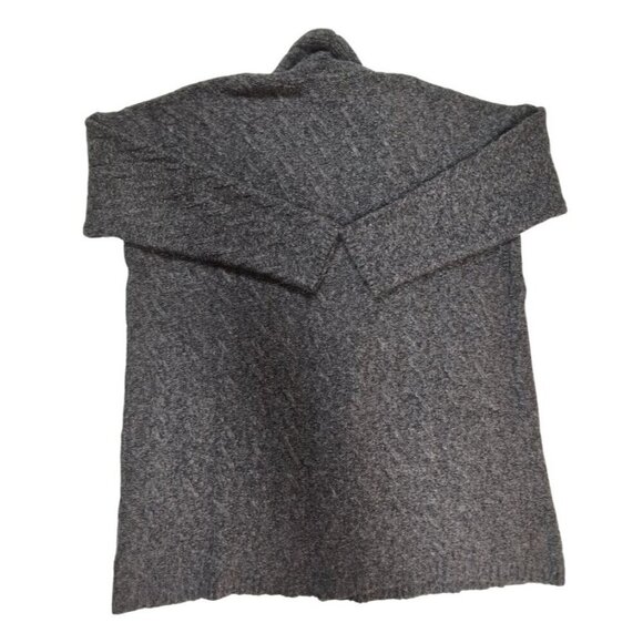 J. Jill Sweater Cardigan Open-Front Cotton Alpaca Long Chunky Knit Gray Medium - Picture 2 of 11